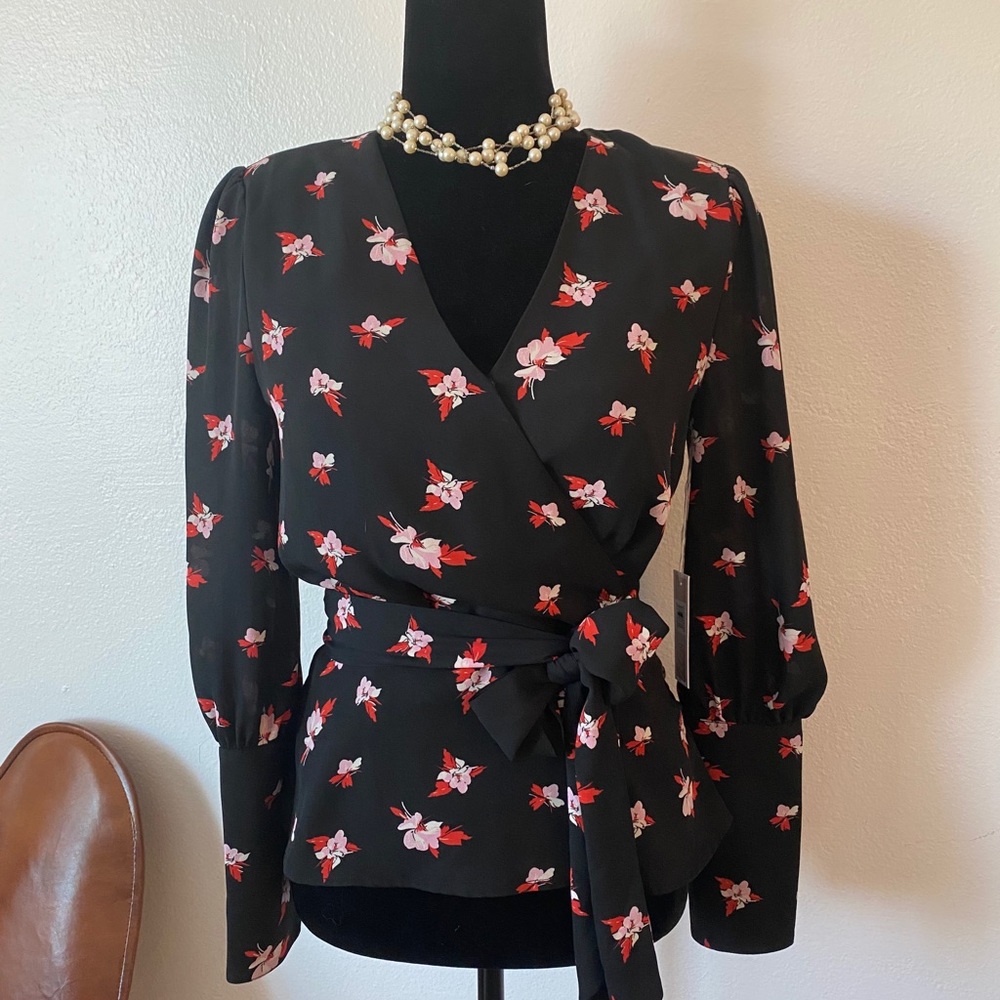 Chelsea28 Cherry Bloom Floral Blouse